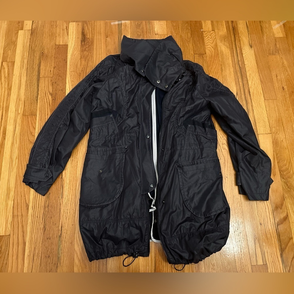 McGinn Black Thick Rain Jacket Size 38